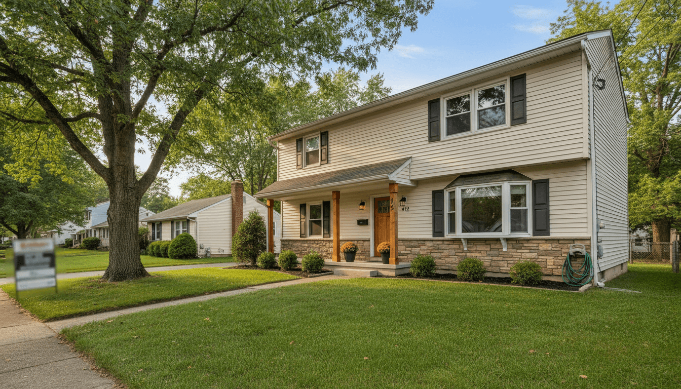Well-maintained single-family home with a tidy lawn in a South Jersey neighborhood
