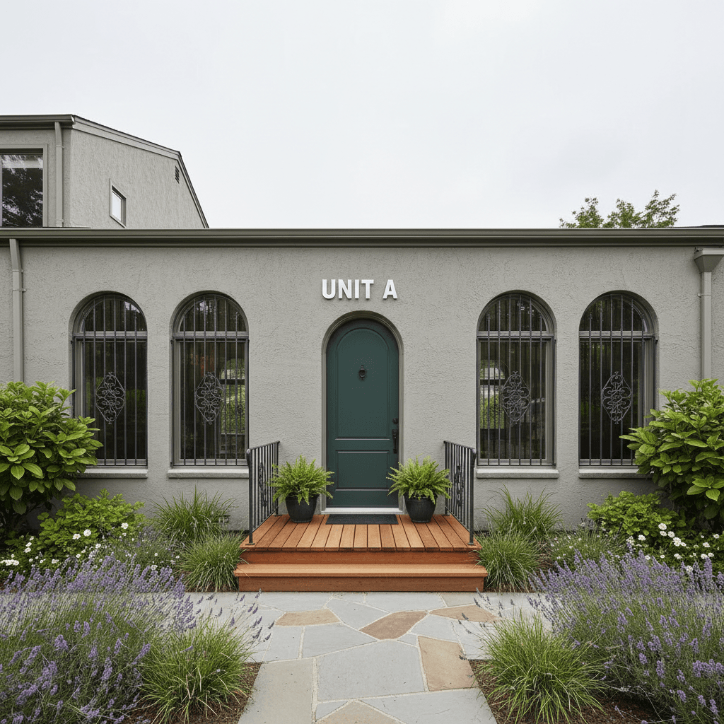 Ground floor duplex apartment unit with private entrance in Audubon