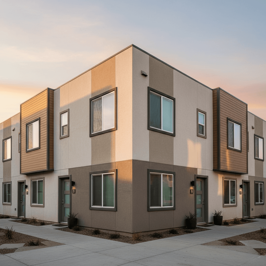 Small multi-unit apartment building exterior