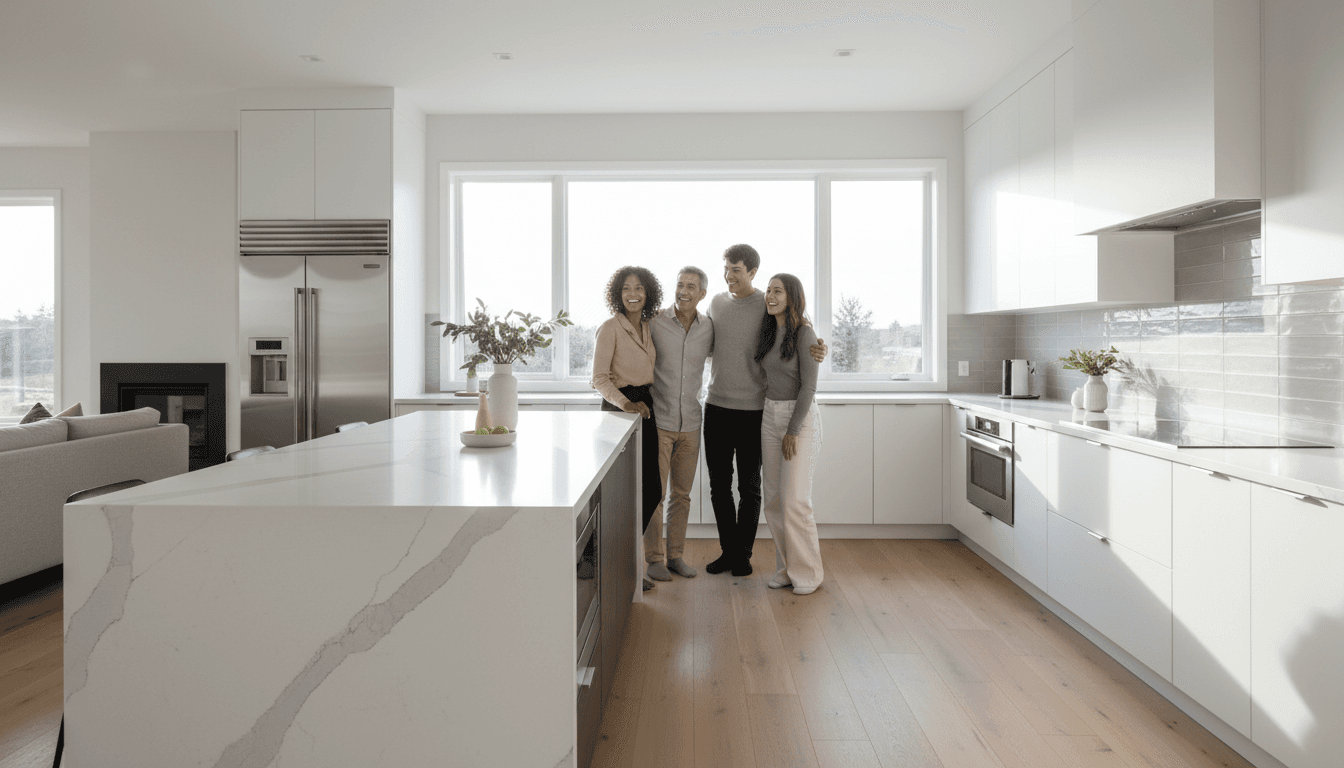A fully rehabbed kitchen with new cabinets and countertops