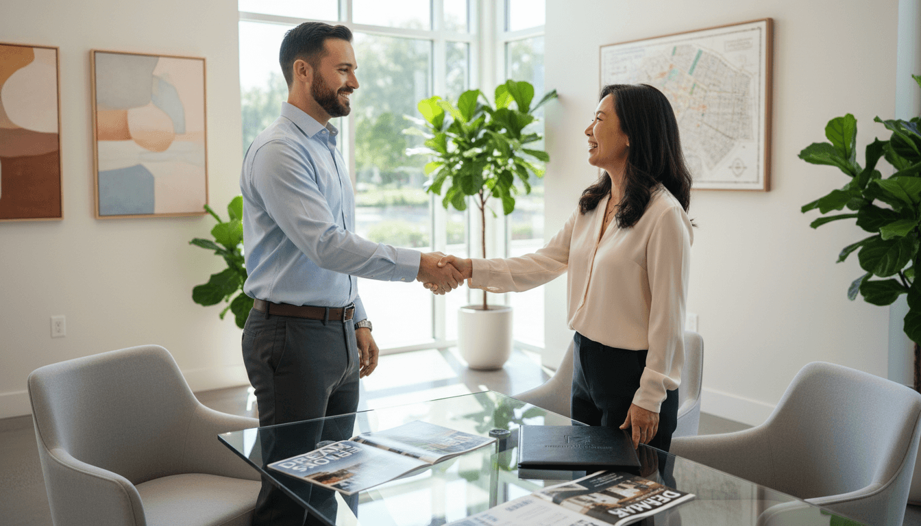 Handshake between a seller and a real estate investor