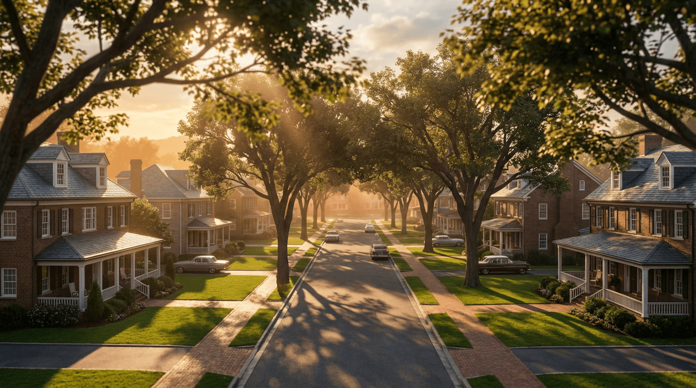 Tranquil residential street in Collingswood, NJ
